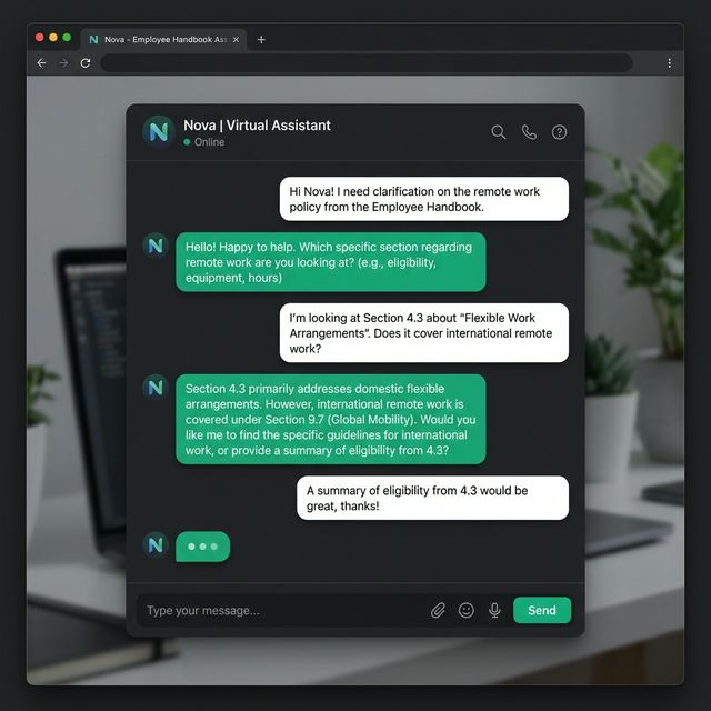 HR AI Chatbot interface